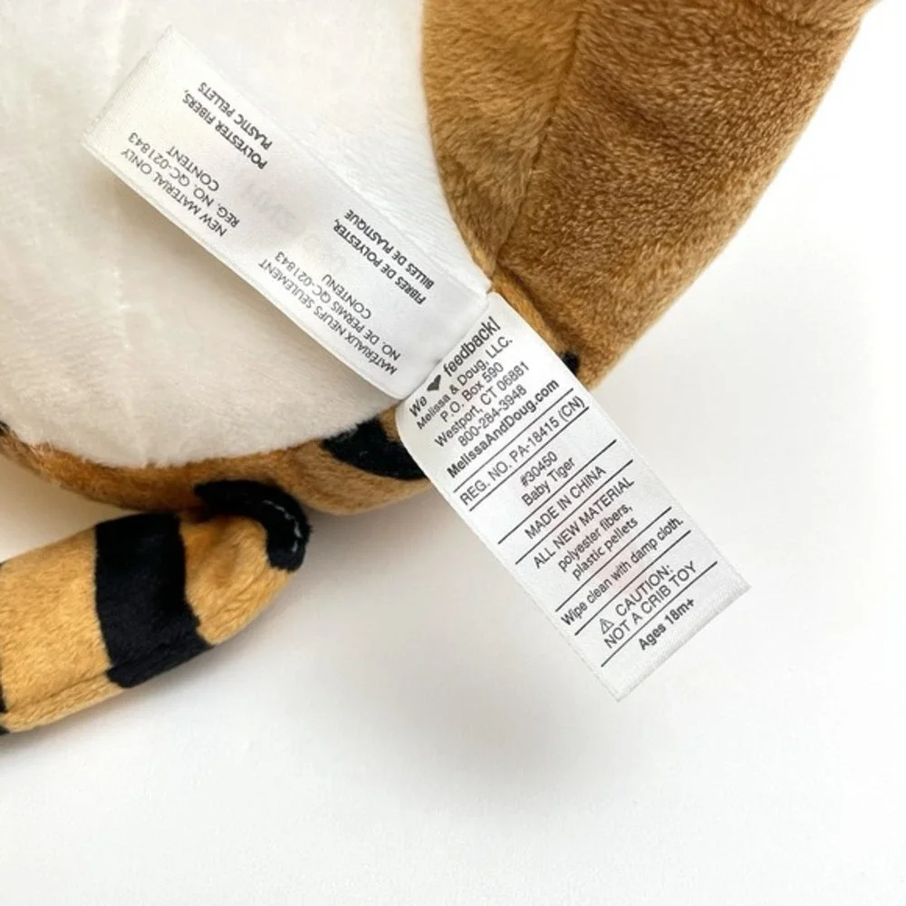 Melissa and Doug Baby Tiger Cub Zoo Stuffed Animal Plush Toy‎ 10